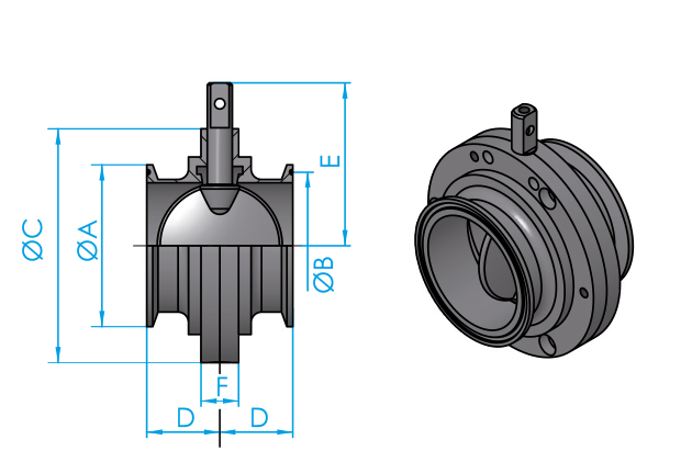 Vannes papillon – Bouts Clamps