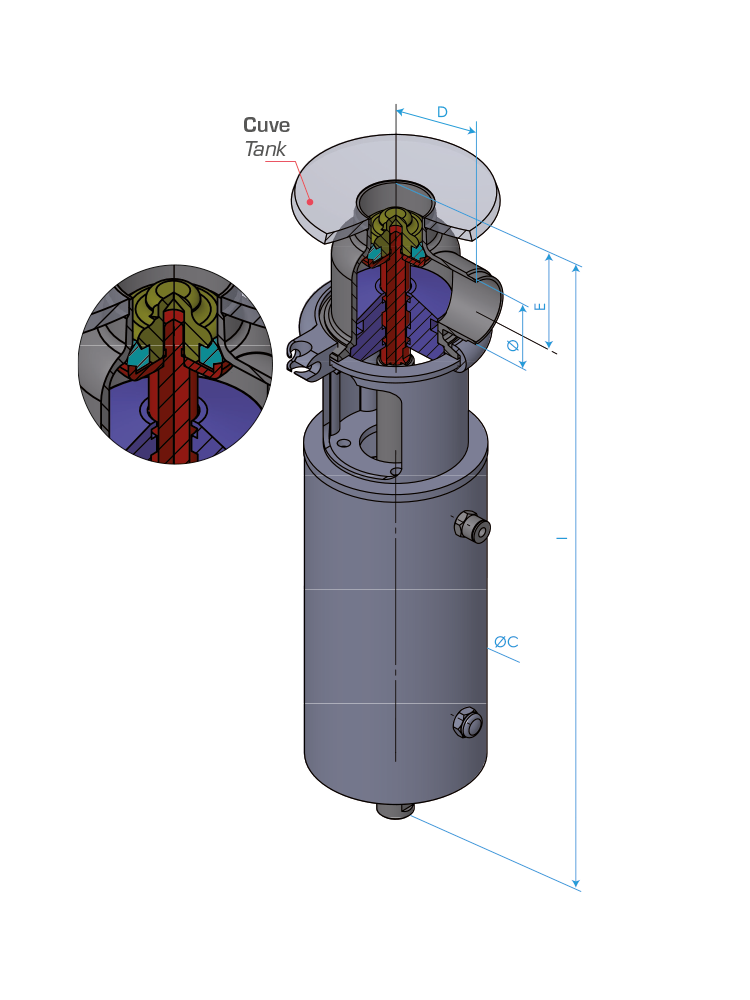 Vannes à clapet fond de cuve