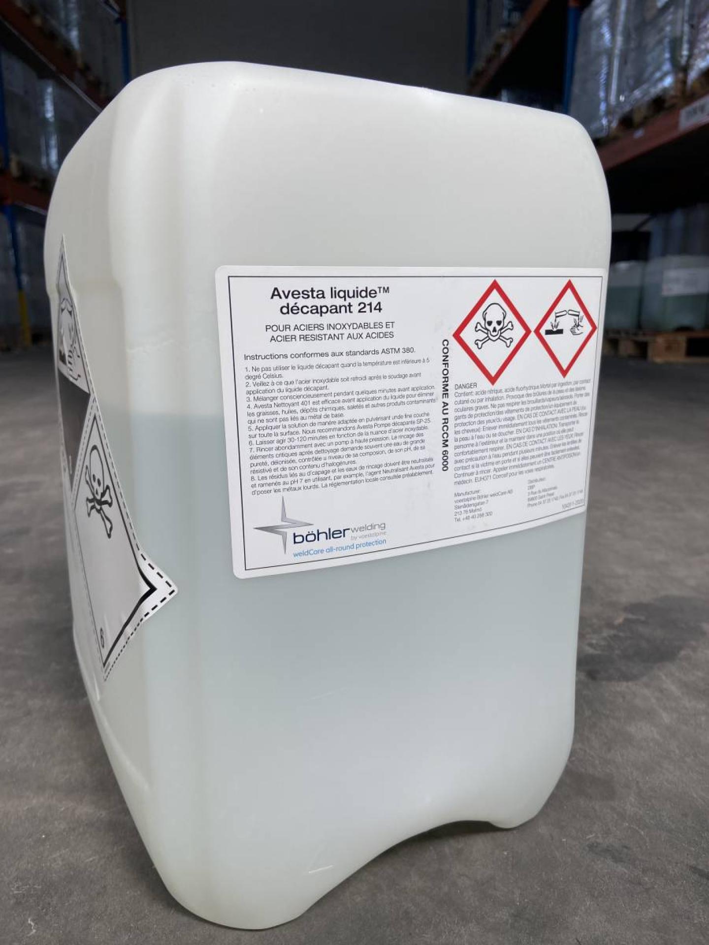 Gels de décapage inox par pulvérisation