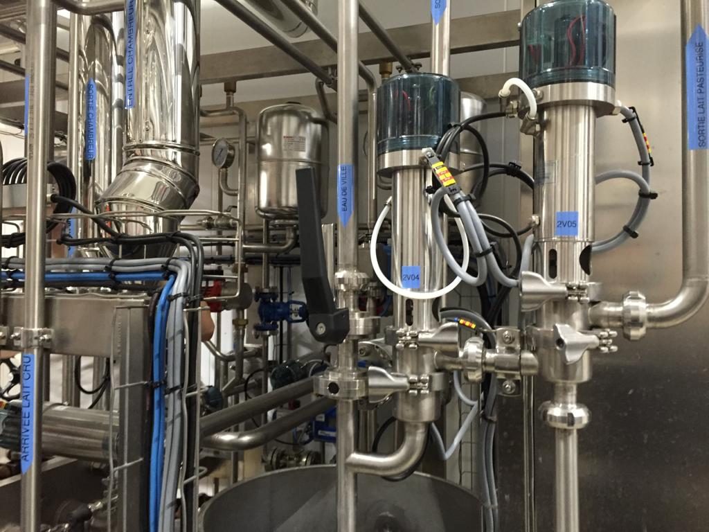 Circuit pasteurisation laiterie inox